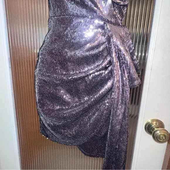 Fashion Nova Lilac Sequined Homecoming/Cocktail Dress, NWOT, s-XS - Picture 7 of 7